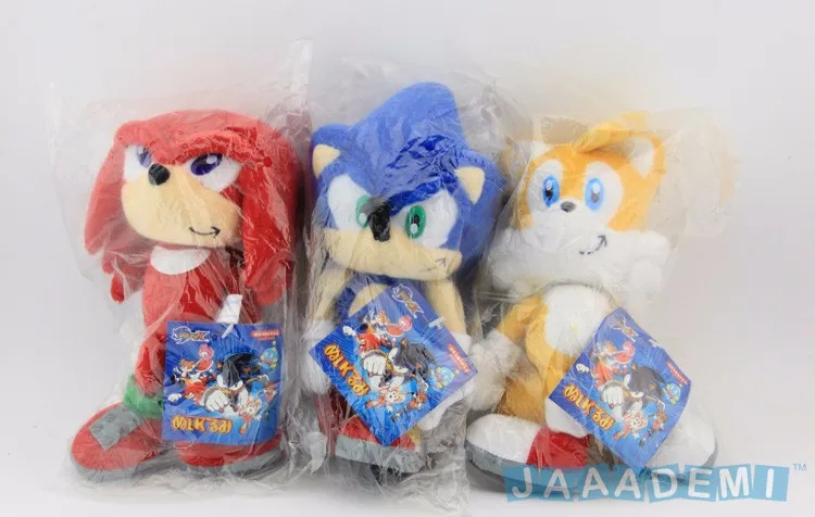 3 шт./компл. Новое поступление Sonic зубная щётка бум плюшевые 22 см супер плюшевый Соник игрушки из мультфильмов ТВ с Ёжиком Соником; с плюшевой подкладкой