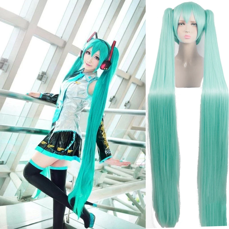 AILIADE Vocaloid Hatsune парик Мику Черный Рок Шутер Senbon Zakura косплей Длинные Синтетические
