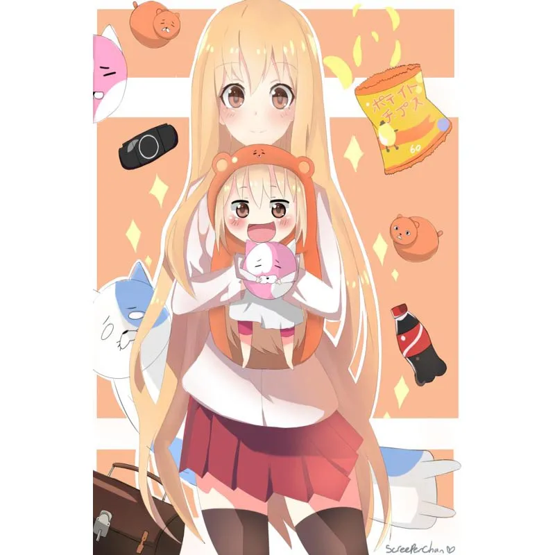 

New Arrival Custom Himouto! Umaru-chan Poster Home Decoration Fashion Silk Fabric Wall Poster 27X40cm30X45cm