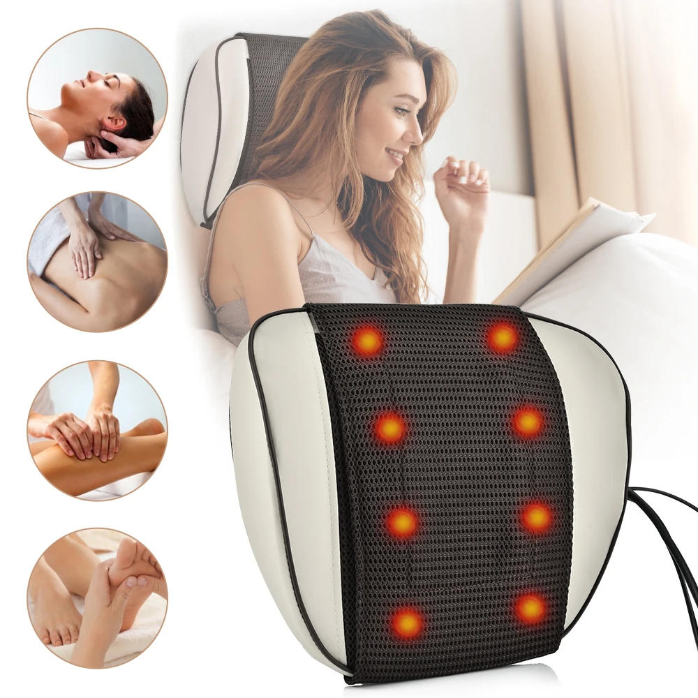 en Ucuz Masaj Yastığı Elektrikli ısıtma Masaj Yastığı Hands-Free Omuz Geri Yoğurma Vibratör Masaj Aleti Ev Yakı Tedavisi Boyun