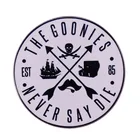 Гооны никогда не говорят, Die Pin, Череп, Crossbones, пиратский, готический, темный цвет, значок рок-группы