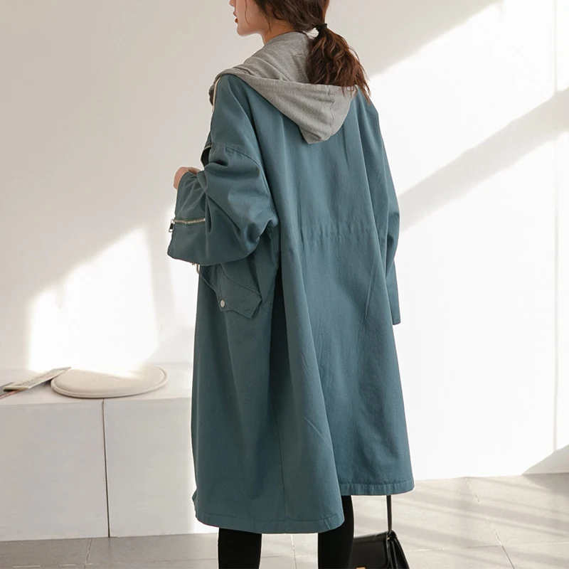 Весенне-осенние куртки для беременных женщин цвета хаки с длинным рукавом