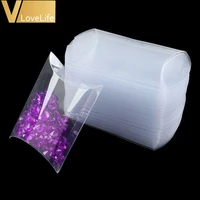 100pcslot matte pvc pillow box shape gifts box party candy box bridal sweet jewelry packaging wedding party favor supplies