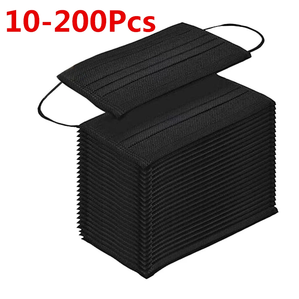 

10/200 шт., одноразовые трехслойные маски для взрослых