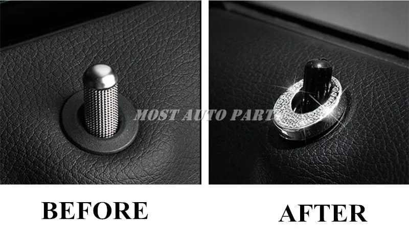 Стразы стильный Автомобильный Дверной замок накладка на булавке для Benz E класса