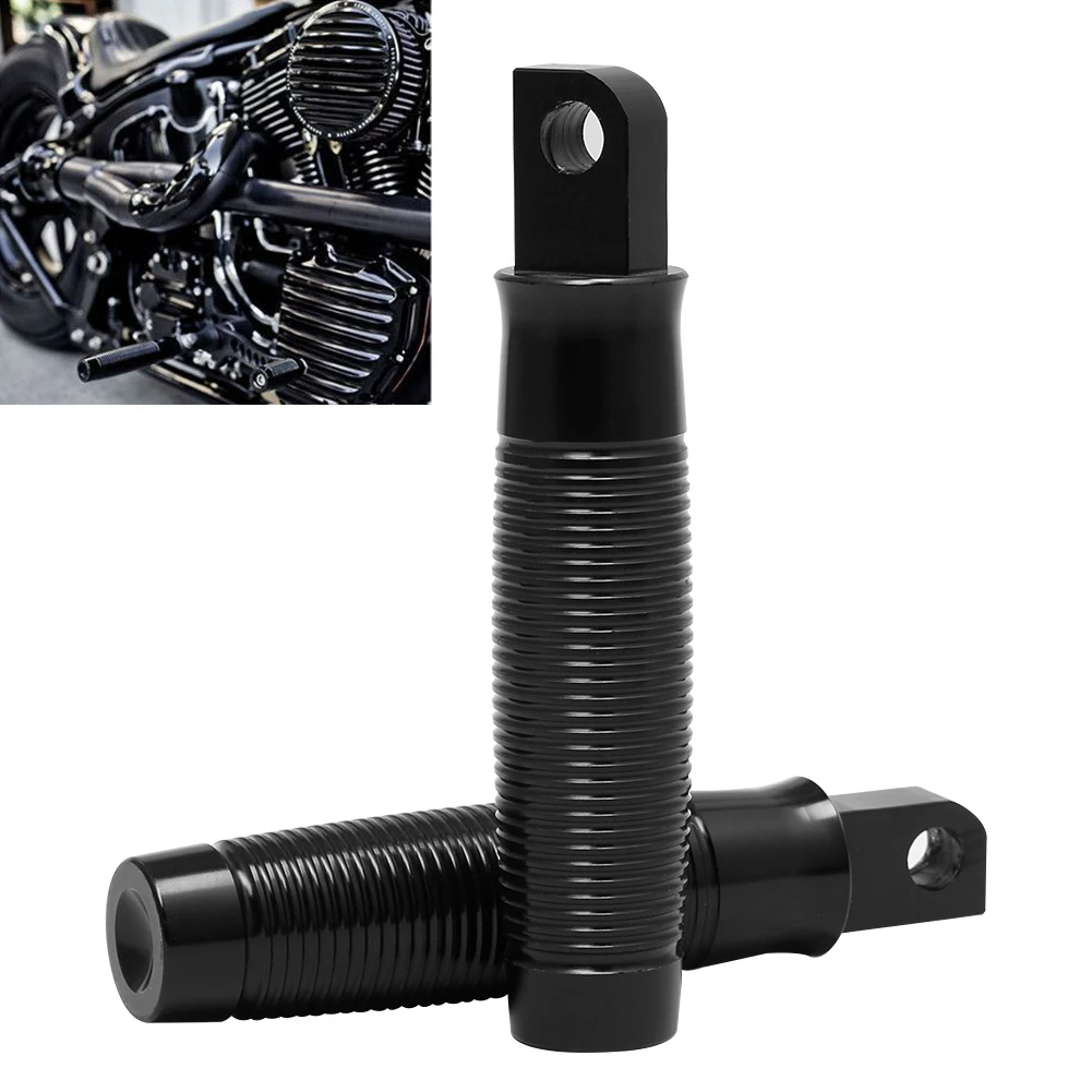 

1 Pair Motorcycle Foot Rest Black CNC Aluminum Front Footpegs Footrest For Harley Sportster XL 883 1200 Softail Dyna Touring