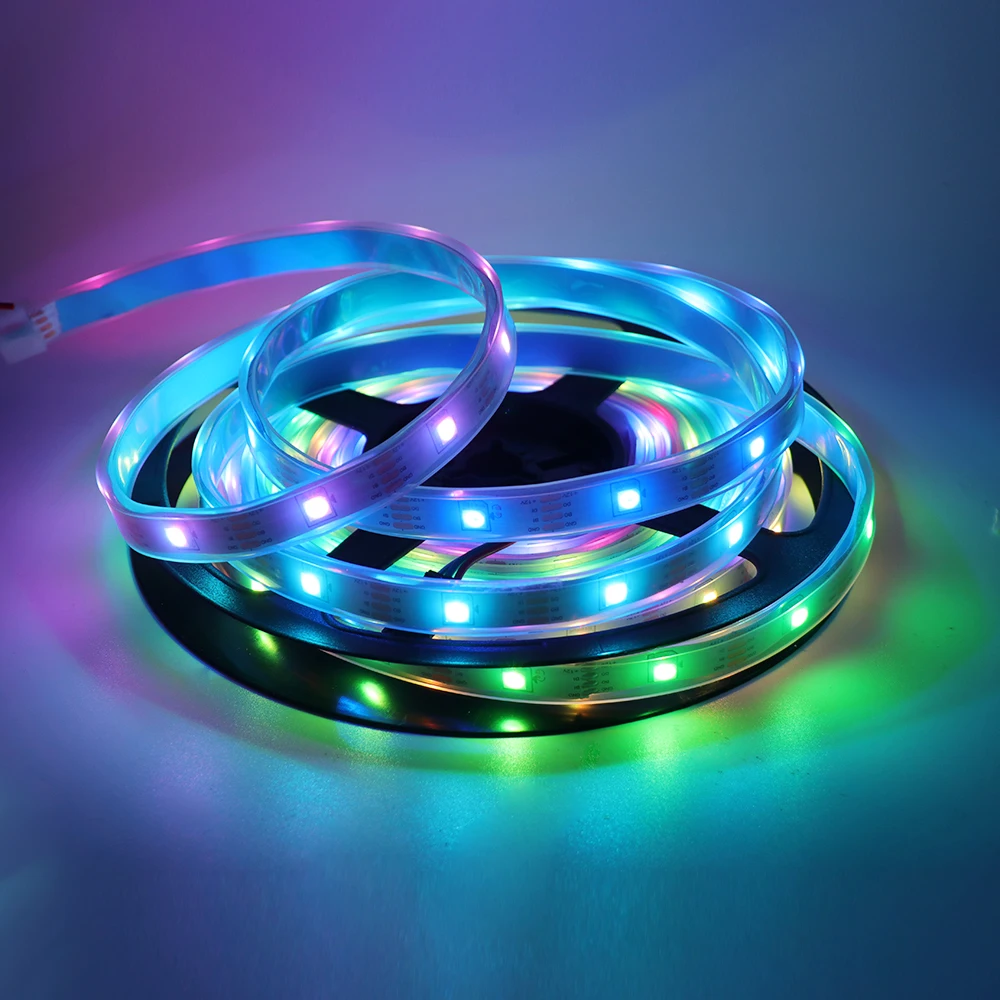 WS2815 RGB светодиодный ленточный светильник 5 м 12 В Адресуемая Светодиодная лента 60LED