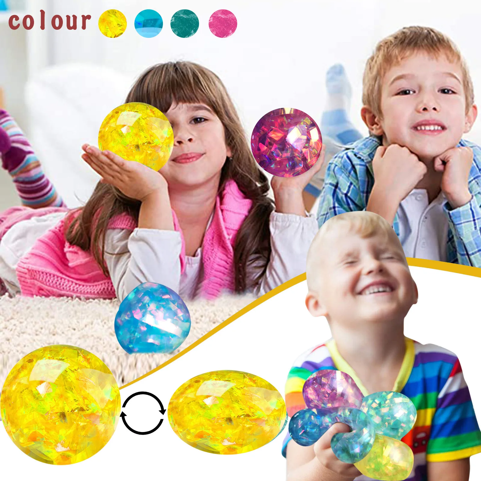 

Funny Grape Squeeze Ball Mesh Stress Relief Toy For Kids Adult Glow In The Dark Toys Anxiety Relief Stress Toy Decompression