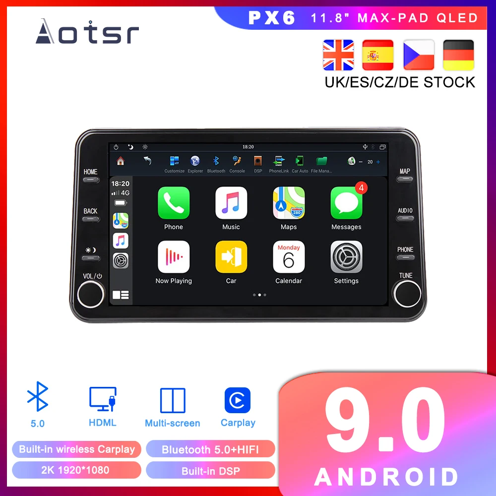 Max PAD Android 9 0 4G PX6 для Nissan Teana 2019 2020 автомобильный DVD плеер GPS навигация Авто Радио