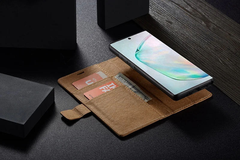 WHATIF чехол для samsung Galaxy S10 S9 S8 Note10 Plus Note 10 9 8 откидная крышка съемная крафт-бумага кожаный бумажник чехол