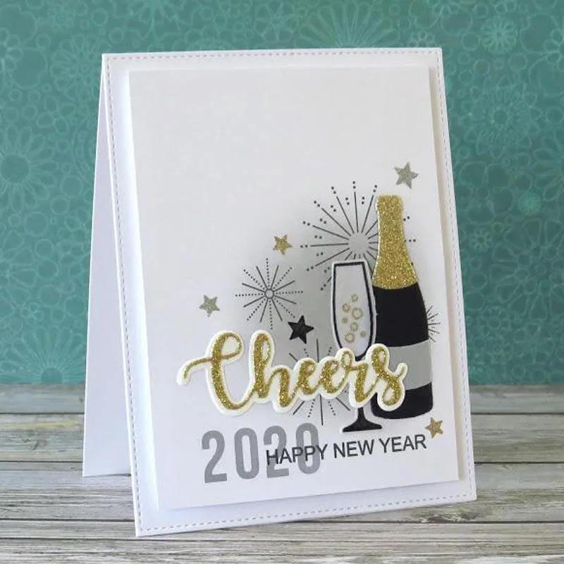 Прозрачные штампы для винных бутылок и металлические скрапбукинга изготовления