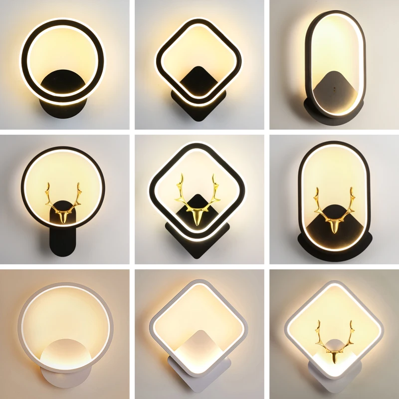 

Современные настенные лампы для гостиной, креативные прикроватные светильники для коридора, фойе, прихожей, комнатное освещение, домашние светильники