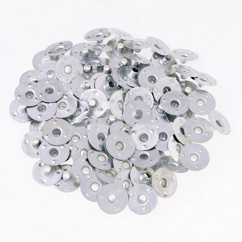 

500 Pieces Silver Metal Tea Lights Candle Wick Sustainers Wicks Tab Base Candle Making Accessories 12.5x3mm