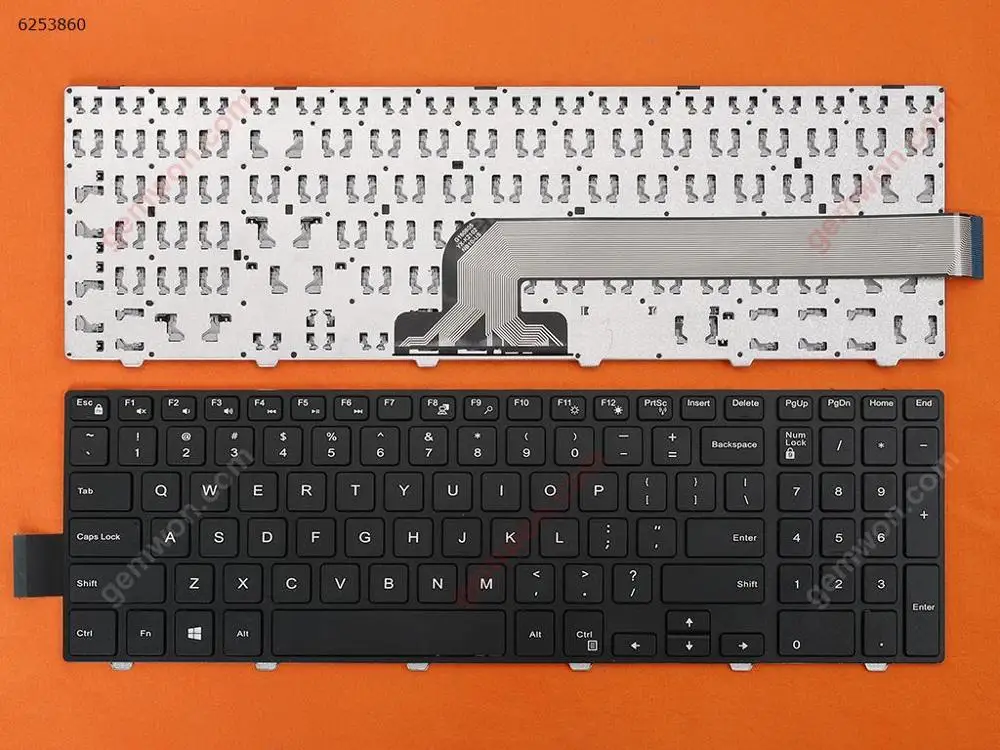 

Сменная Клавиатура для ноутбука Dell Inspiron 15-5000 Series 5547 5521 5542 черная рамка черная (Win8 OEM)