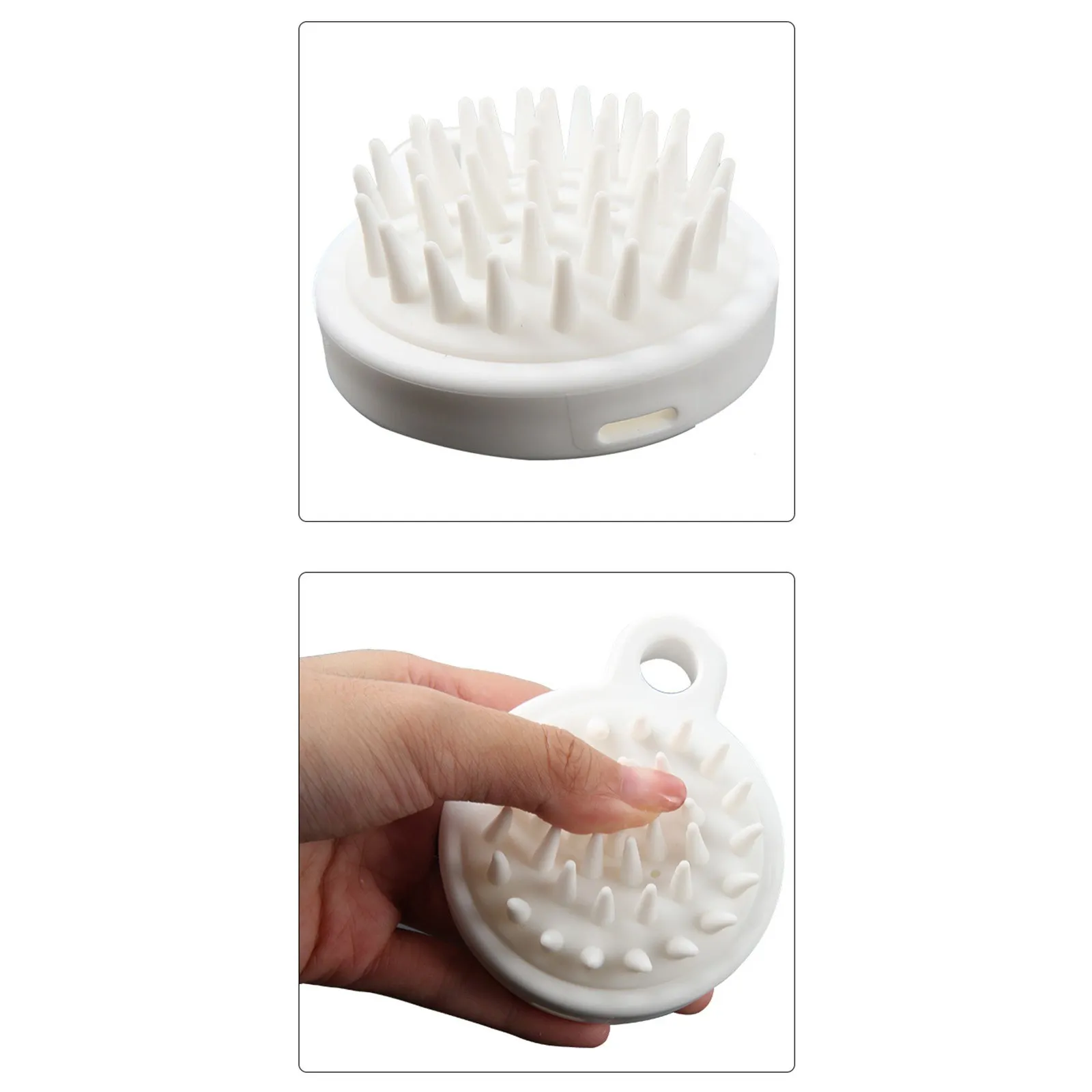 

Hair Cleaning Comb with Silicone Bristles Manual Shampoo Comb for Hair Scalp Care Massager Plastic Massage Comb