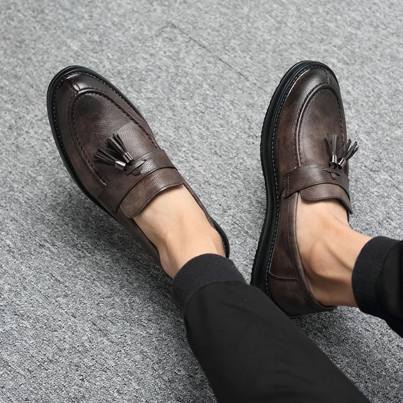 Мужские классические туфли брендовые роскошные кожаные оксфорды деловые Нежные