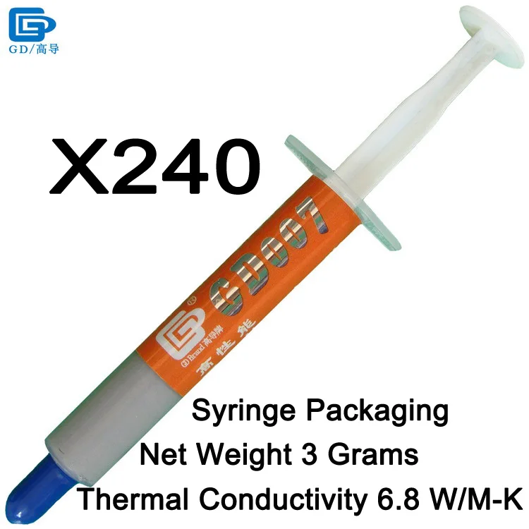 GD007-SY3 240 Pieces GD007 Термальность проводящая силиконовая смазка пластыря Компаунд силиконовый BX3 CN30 CN150 CN1000 SSY1 SY1 SY3 SY7 SY15 SY30 - Цвет лезвия: GD007-SY3 240 Pieces