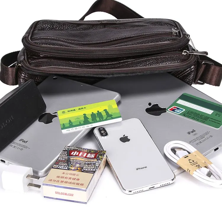 Сумка мессенджер мужская из воловьей кожи модный саквояж на плечо в деловом