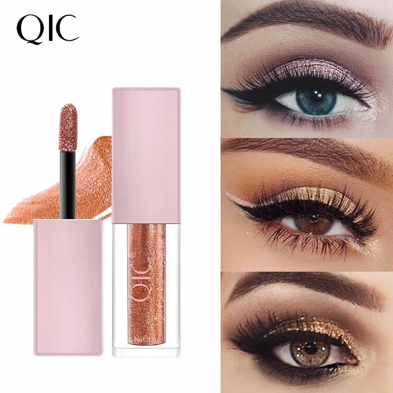 

QIC 8 видов цветов жидкие блестящие тени для век Карандаш мерцающие тени для век водостойкие стойкие мерцающие тени для век аксессуары для ма...