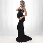 Беременности и родам платье, без рукавов, платья, подчеркивающие грудь фотосессии беременности Подставки для фотографий Макси платье для беременных женщин без бретелек, одежда