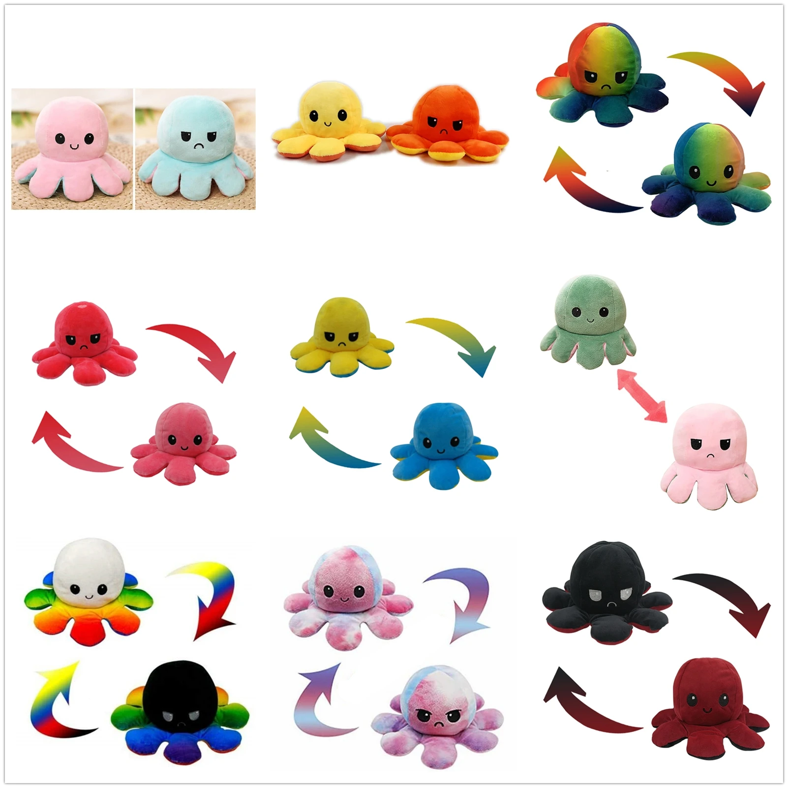 

Doll Stuffed Emotional New Flip Funny Toy Stuffed Toy Funny Present Plush Doll Fitget Toys Decoration Artwork For Home Stuffed