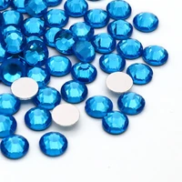 blue crystal stone ss3 ss30 in bulk non hot fix rhinestone glue diamond flatback clear used material for clothing and nail art