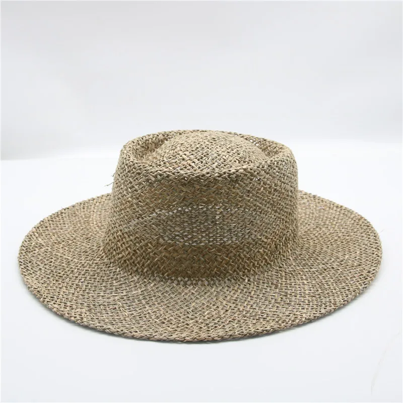 

sun hats wide brim round top men women handmade straw summer hats hollow sun protection outdoor casual beach women summer hats