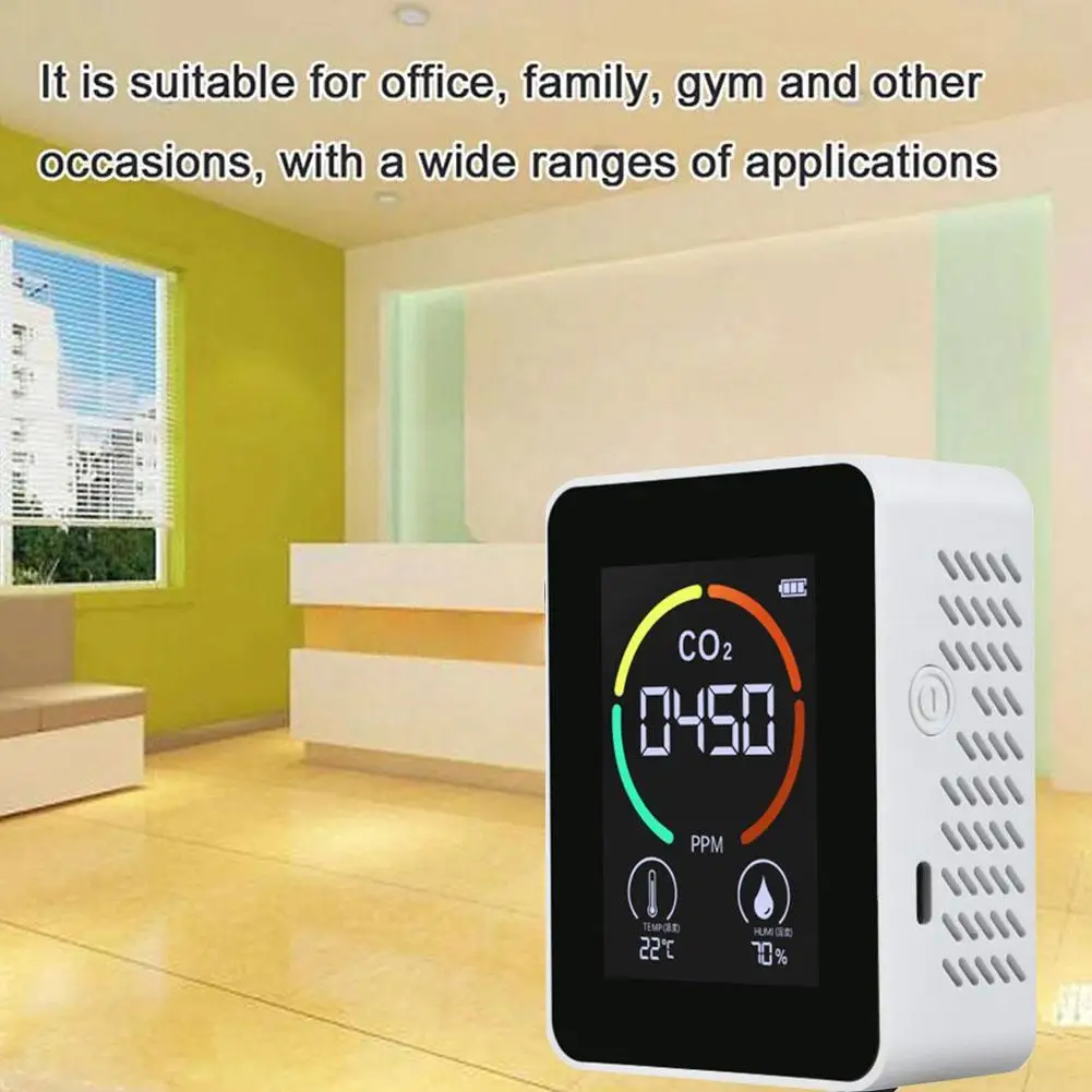 

Portable Tvoc CO2 Meter Digital Temperature Humidity Sensor Tester Air Quality Monitor Carbon Dioxide Formaldehyde Detector