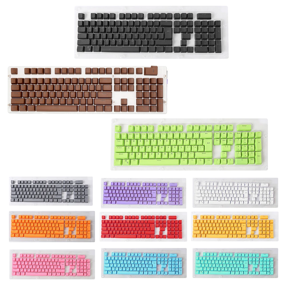 

104pcs Universal Mechanical Keyboard PBT Keycaps for Cherry MX/Kailh/Gateron/Outemu PC Laptop Gaming Backlit Button Accessories