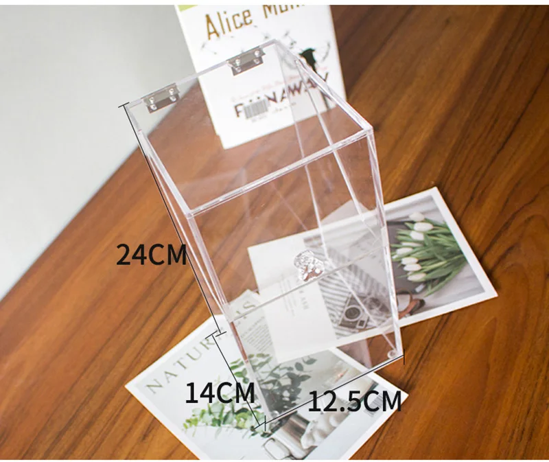 Акриловая подставка для разных мелочей ватные диски снятия макияжа коробка