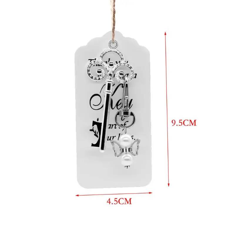 

C5AC 25pcs/set Key Bottle Opener Angel Keychain with Tags Wedding Party Favor