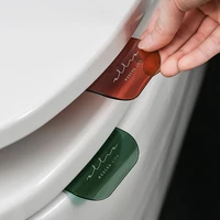 translucent solid color toilet seat cover handle thick closestool lid avoid touching slice self adhesive toilet device handles