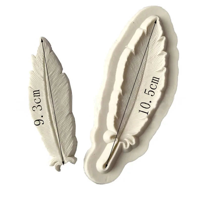 

Silicone Mold Feather Creamy-White 10.5cm(4 1/8") long 9.3cm(3 5/8") long, 1 Set