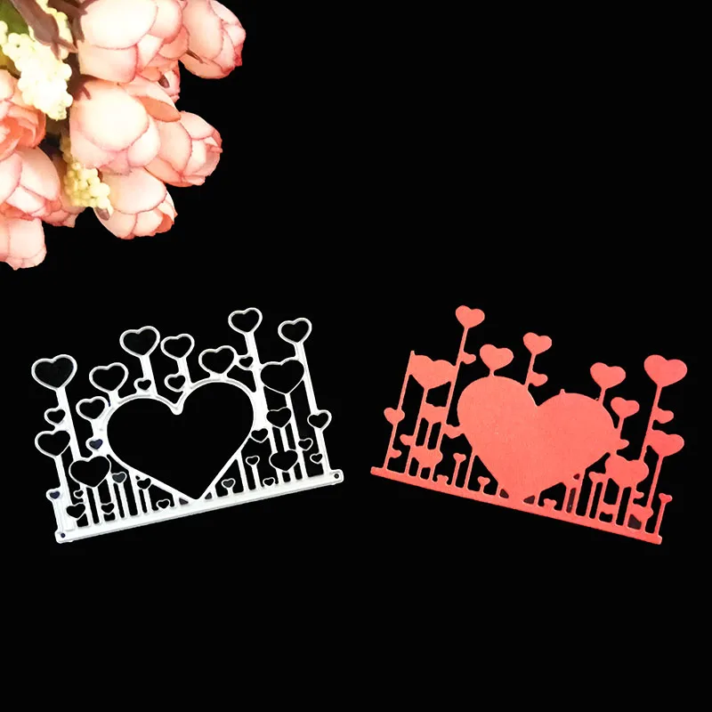 

Heart herb grass and heart cutting Dies mold cutting mold scrapbook die metal paper card embossing DIY