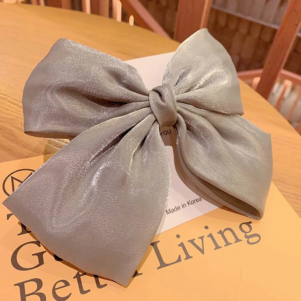 

Korean Velvet Simple Spring Clip Versatile Temperament Girl Bow Hairpin Hair Clip Japanese Fashion Hair Accessories