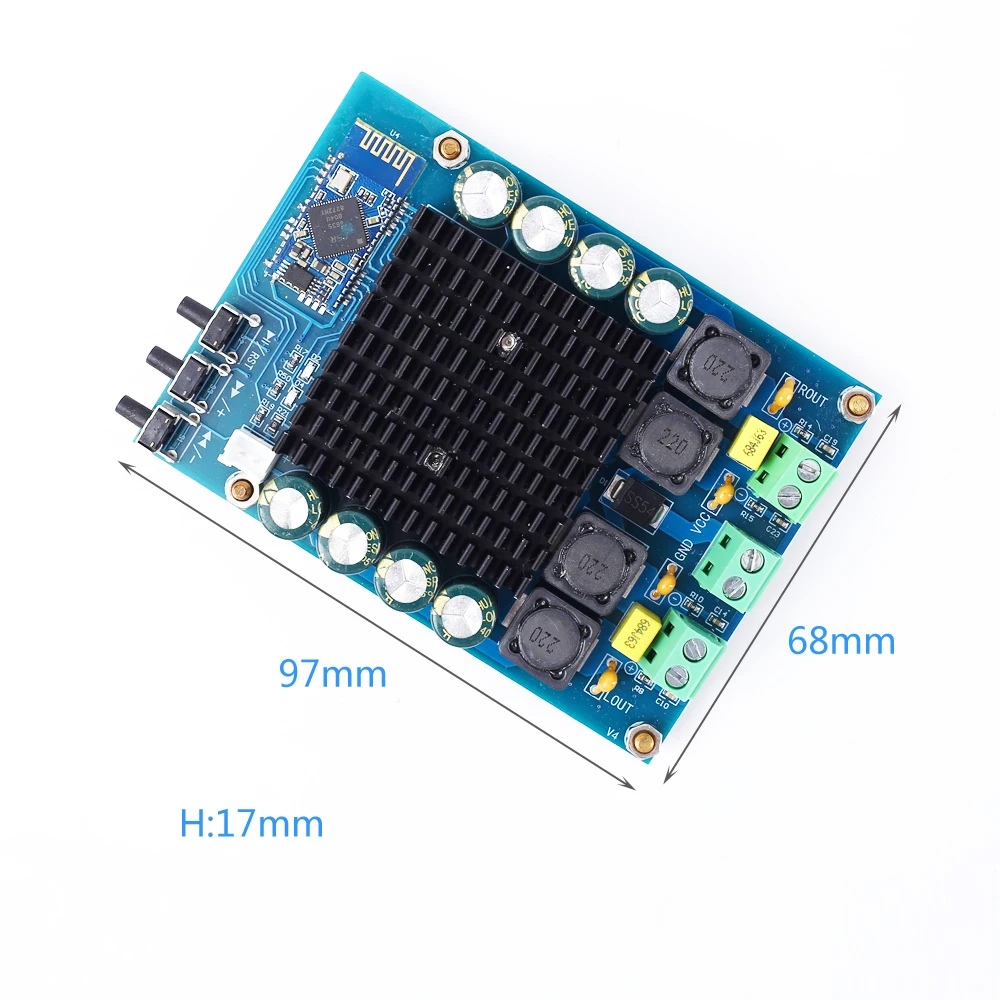TDA7498 Bluetooth аудио стерео цифровой усилитель модуль 100 Вт DC 12 В 24 в беспроводной