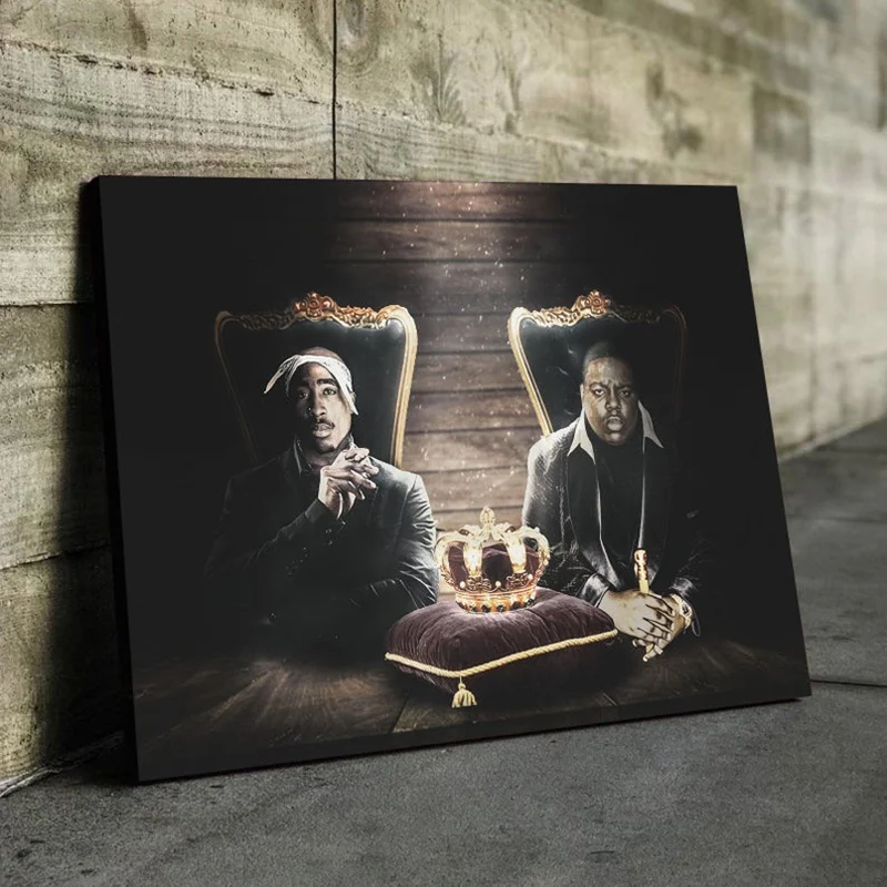 Модная Настенная картина со звездами в стиле рэп 2PAC Biggie маленький Wu-Tang NWA хип-хоп