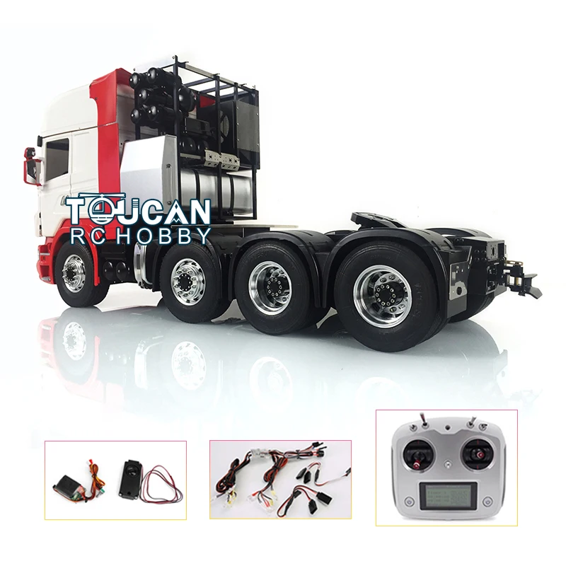 LESU 1/14 Metal 8*8 Chassis Hercules Painted Cab Flysky I6S Radio Sound Light ESC for DIY Scania RC Tractor Truck THZH0621-SMT3 | Игрушки и