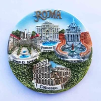 qiqipp 4 buildings in rome italy magnetic stickers desktop decorations discs tourist souvenirs
