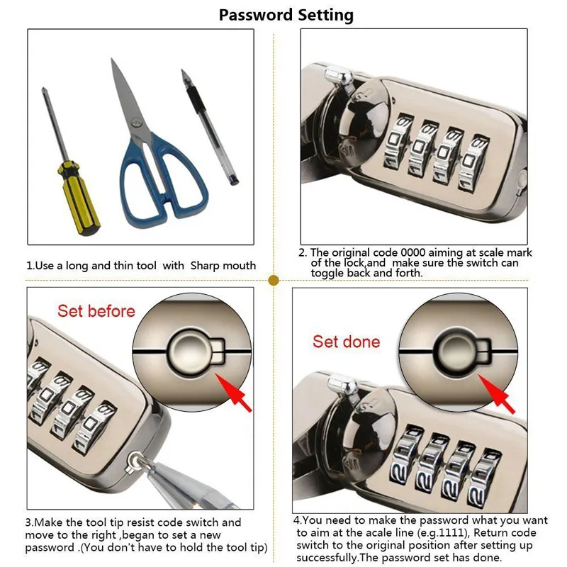 Anti-theft Laptop Security Code Lock Thick Cable Desktop Projector for Password Protection | Обустройство дома