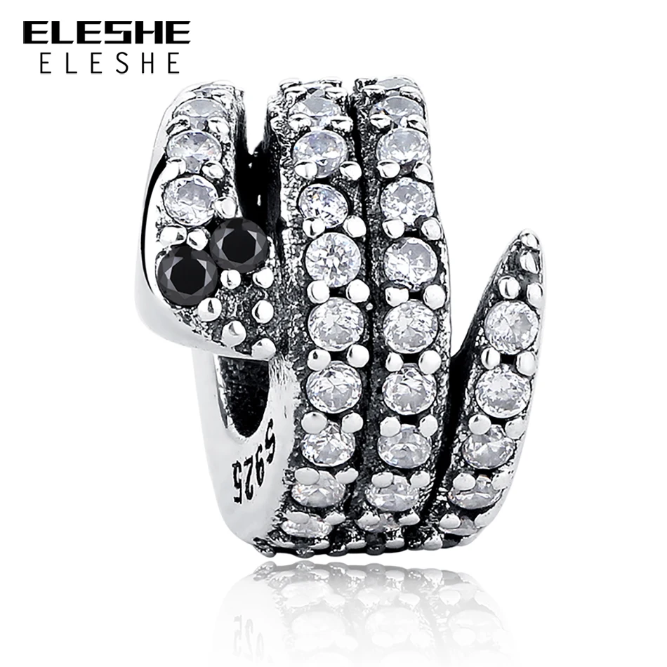 Европейская мода 925 стерлингового серебра с украшением в виде кристаллов Милая