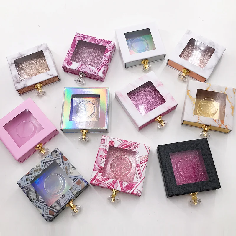 Оптовая продажа коробка для упаковки ресниц квадратные коробки с прозрачной