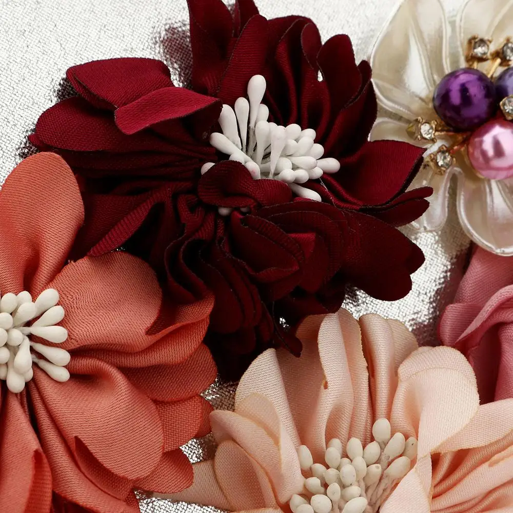 Золотые Кристальные цветы YYW плюшевые клатчи сумка кошелек для вечеринки женская