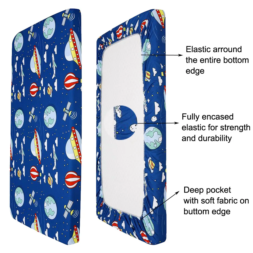 Простыня для новорожденных 130*70 см с мультяшным принтом|Простыни| |