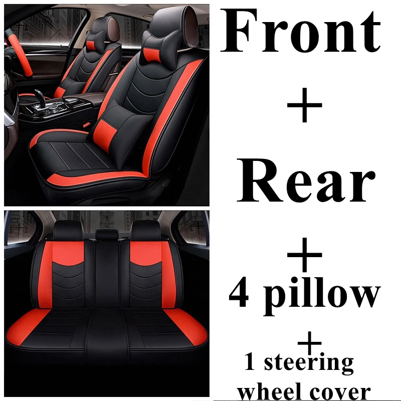 Автомобильный чехол для сиденья Volkswagen Passat b5 b6 b7 b8 polo Touareg golf 4 5 6 7 Bora Candy Magotan Sagitar Sportsvan Phideon gol - Название цвета: black red luxury
