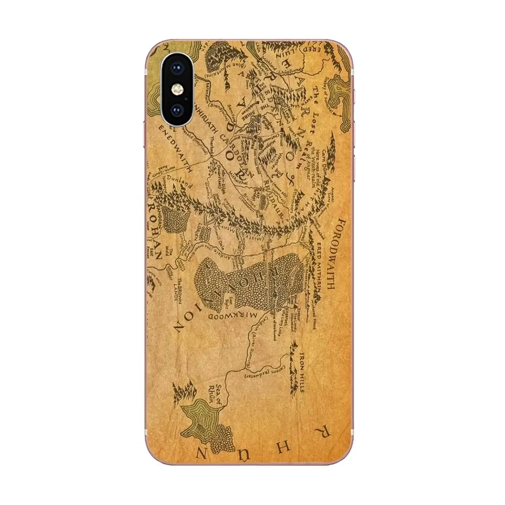 Винтажная карта Hobbit Tolkien Lotr TPU с узором для Huawei Honor Nova Note 5 5I 8A 8X10 Pro 9X Moto G G2 G3 G4 G5 G6 G7 Plus