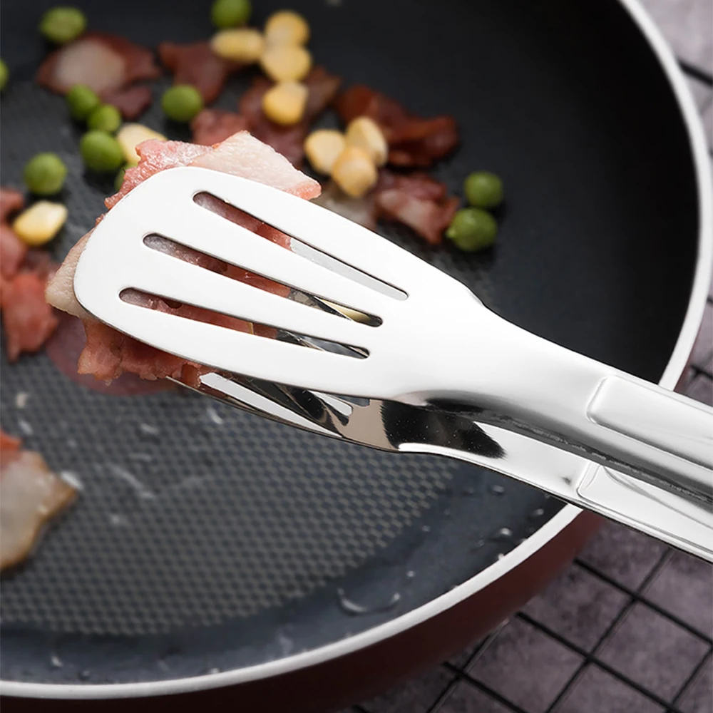 Stainless Steel Food Tongs Kitchen Utensils Buffet Cooking Tool Anti Heat Bread Clip Pastry Clamp Barbecue | Дом и сад