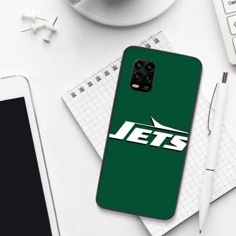 

New York Jets Black TPU Phone Case For Xiaomi 8 9 Se 10 10pro Note 2 3 10 MIX2 S MAX2 3 F1 5X