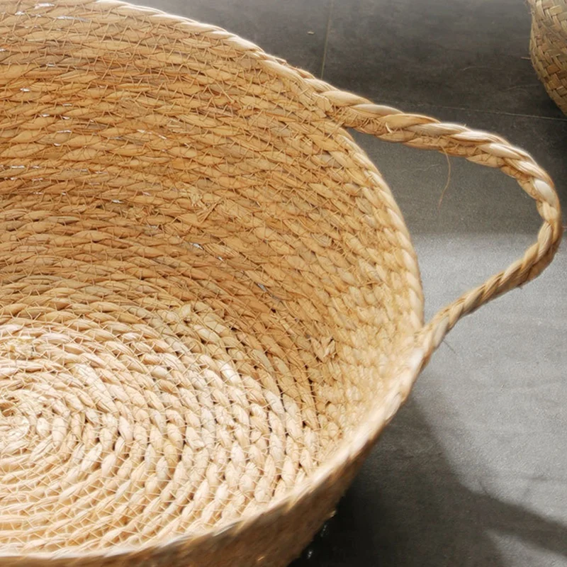 

AF89 Pet Cat Bed Rattan Four-Season Universal Cat Bed Summer Cool Nest Pet Cat Supplies Cattail Woven House Nest