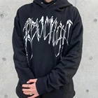 Свитшот в стиле Харадзюку, худи в готическом стиле со скелетом и надписью, повседневный уличный Толстый Пуловер в стиле панк, цвет раньше, мужской и женский темный Топ